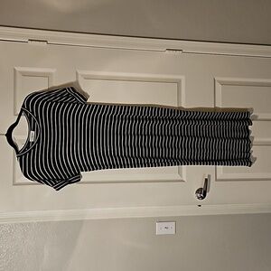 Black/White Striped Carly Jean Los Angeles Dress